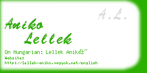 aniko lellek business card